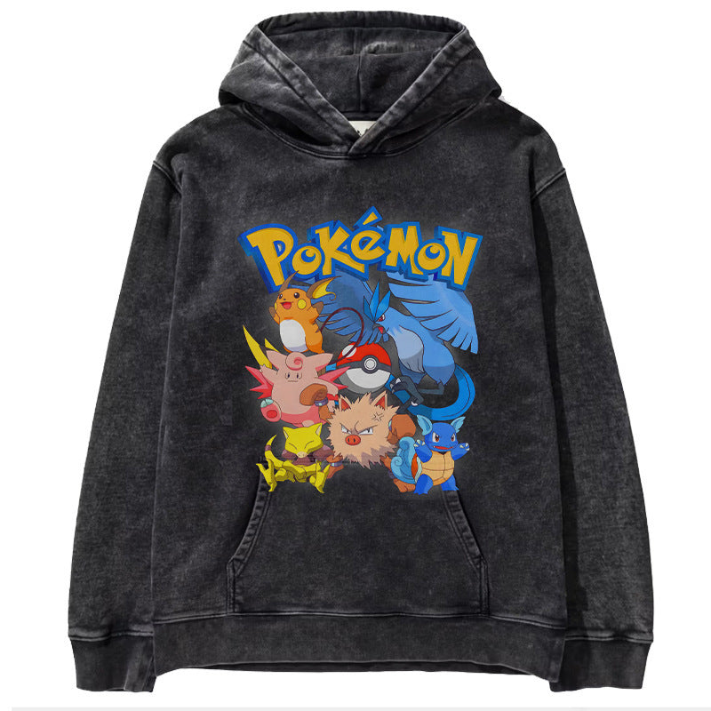 Pok é mon anime men's and women's top hoodie