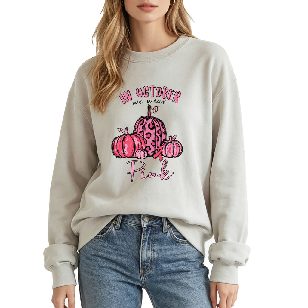 Round neck printed hoodie