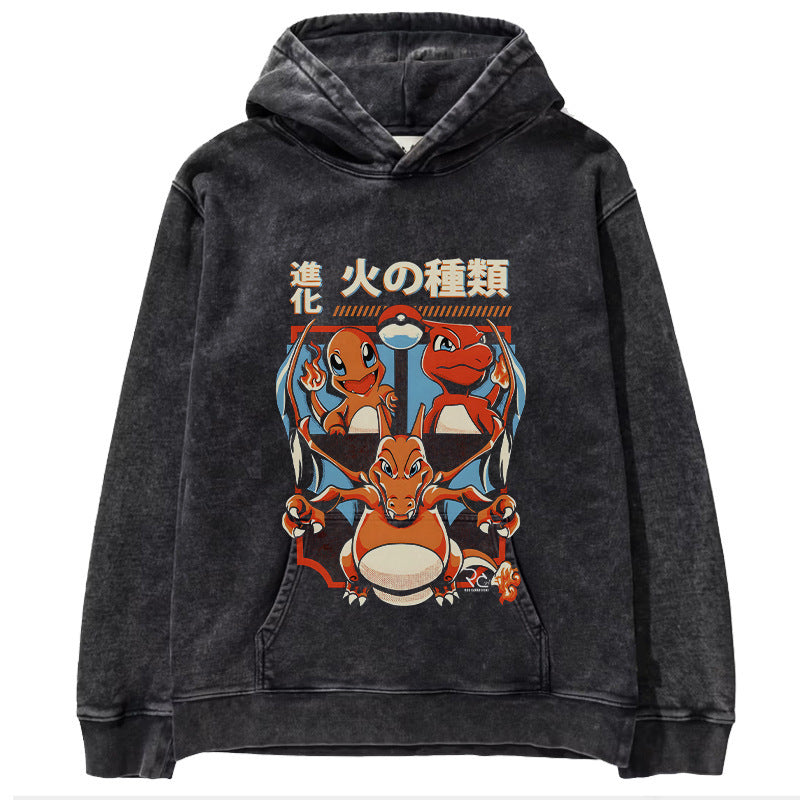 Pok é mon anime men's and women's top hoodie
