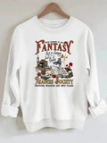Round neck fleece hoodie
