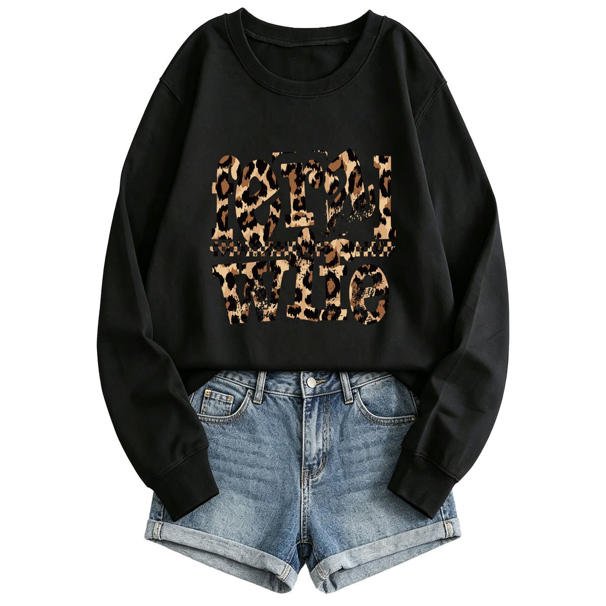 Feral Wife leopard print hoodie
